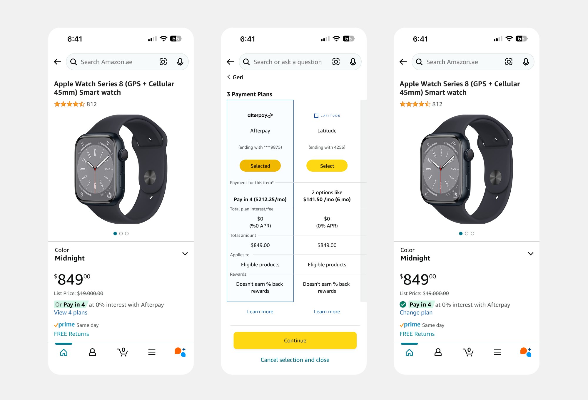 Product Detail Page — BNPL Discoverability, Afterpay Pay in 4 on Amazon AU PDP